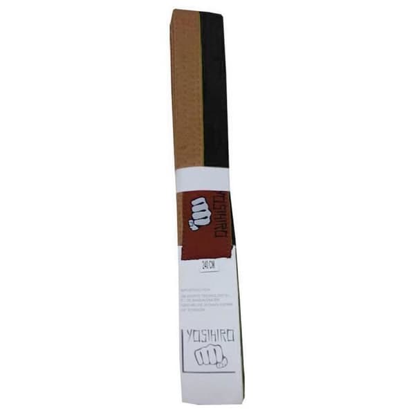 Martial arts bälte - SOFTEE - Yosihiro - Brun-Svart - 2.80 cm - Unisex