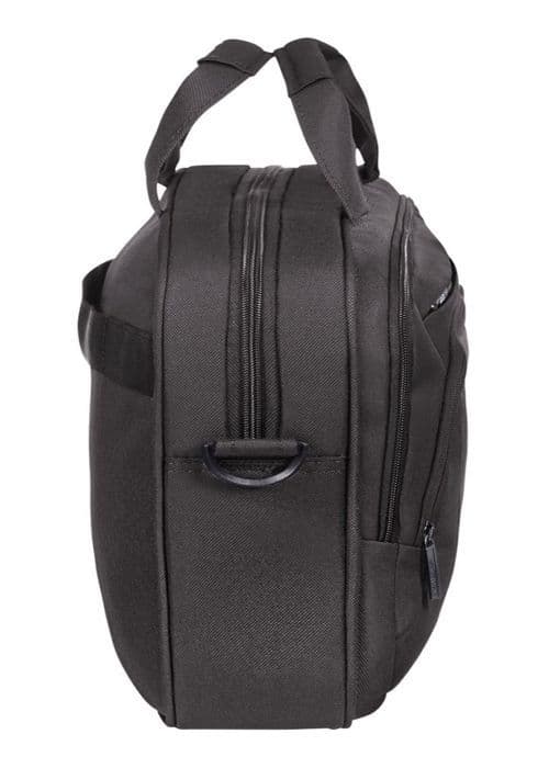 Axelväska - American Tourister - At Work - 15.6" - Svart / Orange - 100% polyester
