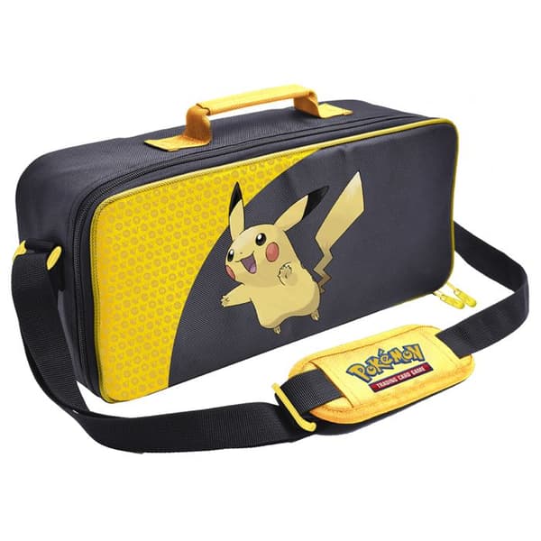 LYXVÄSKA/TRANSPORT/RESEVÄSKA SVART OCH GUL PIKACHU DEKOR