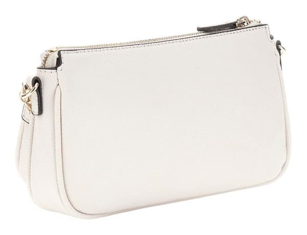 GUESS Axelväska i ljusgrått för kvinnor - Noelle Double Pouch Crossbody Bone 290526