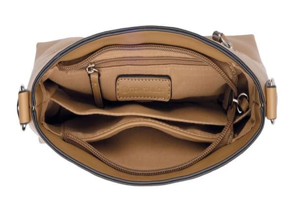 TOM TAILOR Axelhölster i ljusbrun för kvinnor - Poppy Cross Bag S Camel 295723