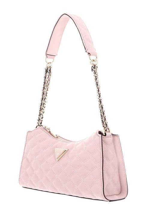 GUESS Axelfodral rosa för kvinna - Giully Top Zip Axelfodral Pion 296976