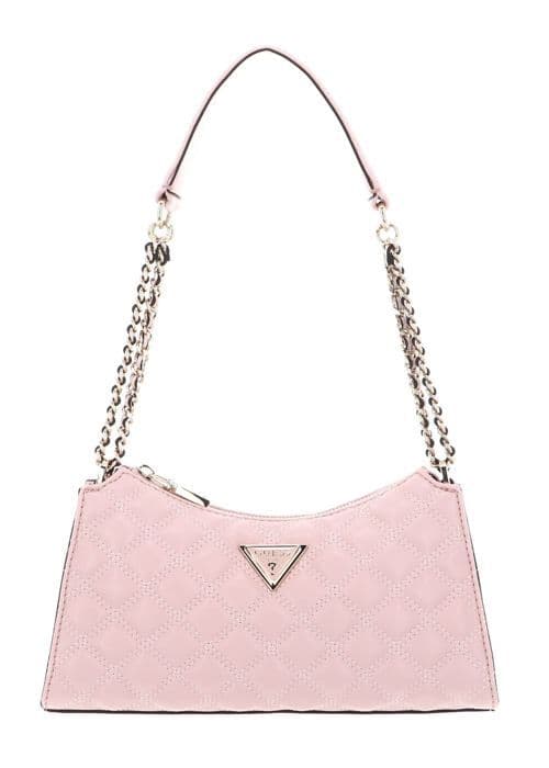 GUESS Axelfodral rosa för kvinna - Giully Top Zip Axelfodral Pion 296976