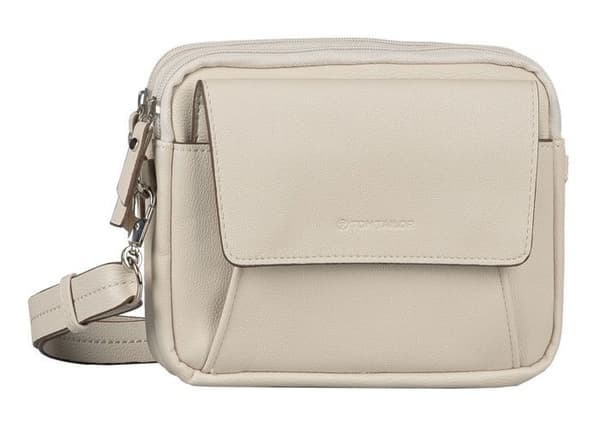 TOM TAILOR Axelremsväska Tilly Cross Bag S Cream White krem för kvinnor
