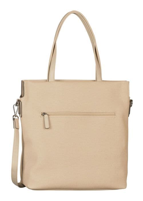 TOM TAILOR Beige axelväska för kvinnor - Rosa Zip Shopper M 295680