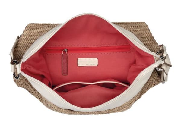 TOM TAILOR Beige crème axelväska för kvinnor - Vicky Hobo Bag M Mixed Beige 295713