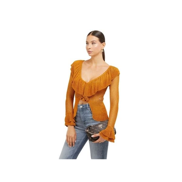 Axelväska - GUESS - Noelle Double Pouch - Brun - 100% polyuretan - 280 g