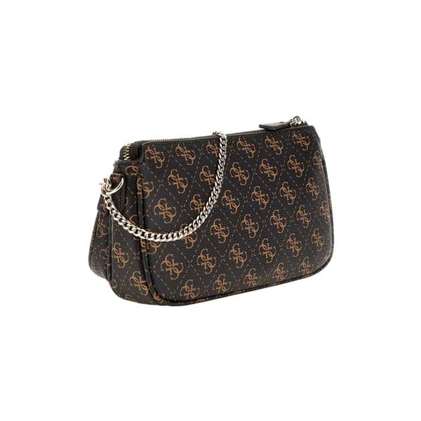 Axelväska - GUESS - Noelle Double Pouch - Brun - 100% polyuretan - 280 g