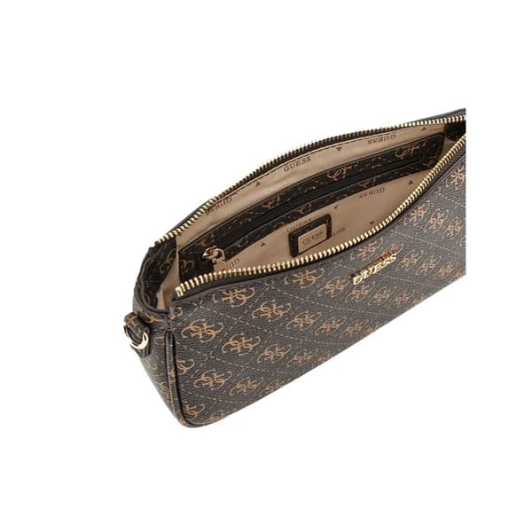 Axelväska - GUESS - Noelle Double Pouch - Brun - 100% polyuretan - 280 g