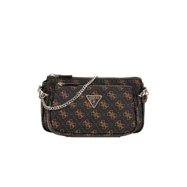 Axelväska - GUESS - Noelle Double Pouch - Brun - 100% polyuretan - 280 g