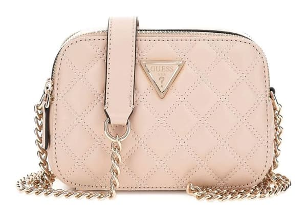 Axelväska med axelrem - GUESS - Giully Kameraväska - Beige - 19,5x13x7 cm - 530 g