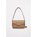 Miniatyrbild 5 av 6: Axelväska - GUESS - Eco Brenton Flap - Ljusbrun - 24x15x7 cm - 588 g