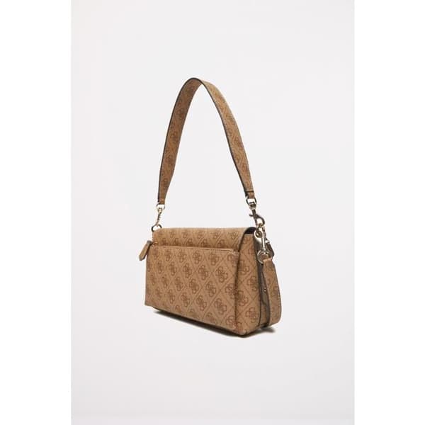 Axelväska - GUESS - Eco Brenton Flap - Ljusbrun - 24x15x7 cm - 588 g