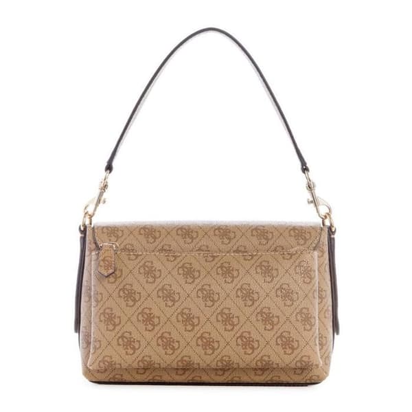 Axelväska - GUESS - Eco Brenton Flap - Ljusbrun - 24x15x7 cm - 588 g