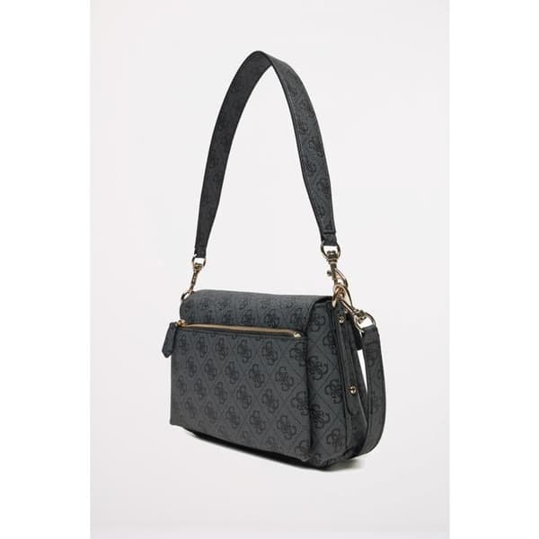 Säck för axel - GUESS - Eco Brenton Flap - Mörkblå - Svart - 100% polyuretan