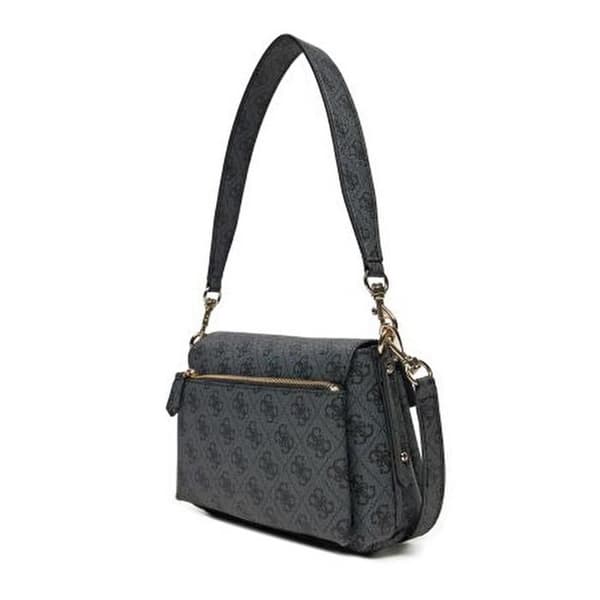 Säck för axel - GUESS - Eco Brenton Flap - Mörkblå - Svart - 100% polyuretan