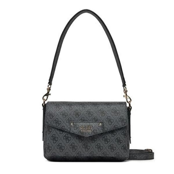 Säck för axel - GUESS - Eco Brenton Flap - Mörkblå - Svart - 100% polyuretan