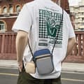 Miniatyrbild 4 av 4: TD® Casual Mesh Messenger Bag Blå färg Lätt axelväska Mobiltelefon Canvas Tillbehör Remmar Fickor