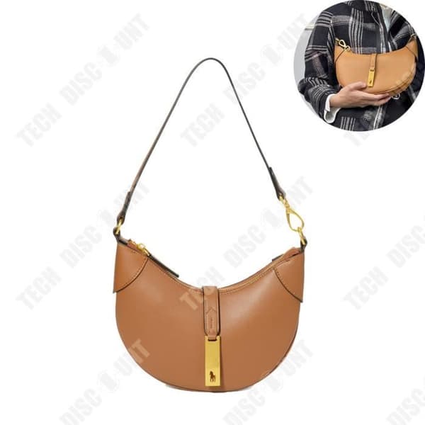 TD® One Shoulder Messenger Läder Tygväska Crescent Saddle Mode Ryggsäck Armhåla Dumpling Croissant Bag Damväska