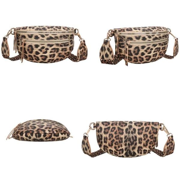 Handväska för Kvinna Imprägnerad Leopard Gallantry Brun