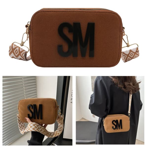 INF Snygg Brun Crossbody-väska för Kvinnor - Kameraväska Design