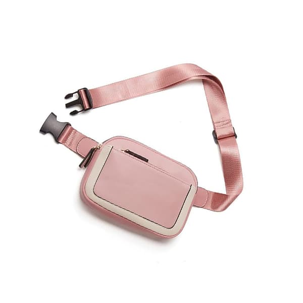 INF Stilig midjeveske B-602 - Justerbar og vanntett Rosa