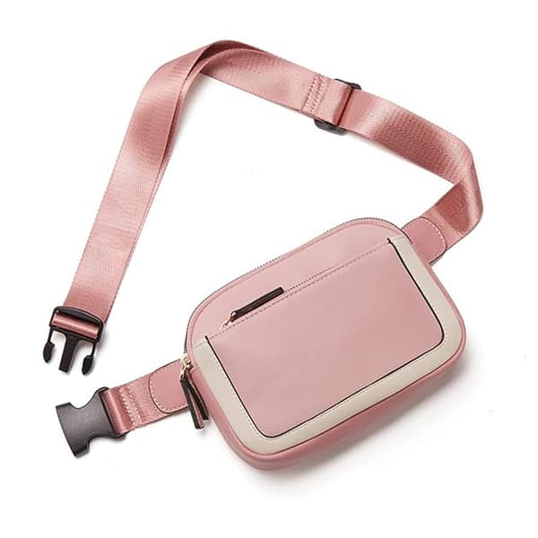INF Stilig midjeveske B-602 - Justerbar og vanntett Rosa