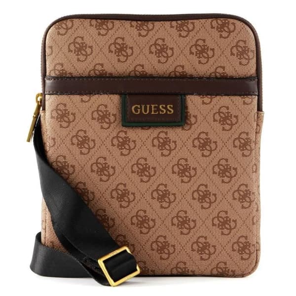 GUESS Vezzola Crossbody Flat Bag Brown [119868] - axelväska crossbody väska