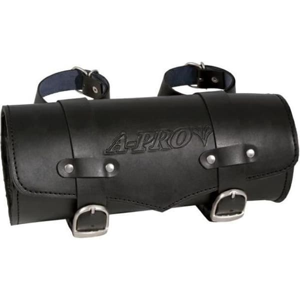 Verktygsväska - Läder - Motorcykel Chopper Custom - 3,5 lt - Svart - Mått 30x12,5 cm