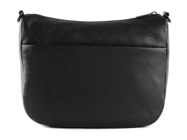 Axelväska - MANDARINA DUCK - Mellow Leather Hobo Bag - Läder av ko - Svart - 29x22x11 cm