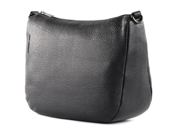 Axelväska - MANDARINA DUCK - Mellow Leather Hobo Bag - Läder av ko - Svart - 29x22x11 cm