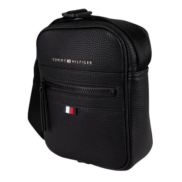 Mini Reporterväska - Tommy Hilfiger - Svart - Justerbar rem - Fack med dragkedja - Unisex