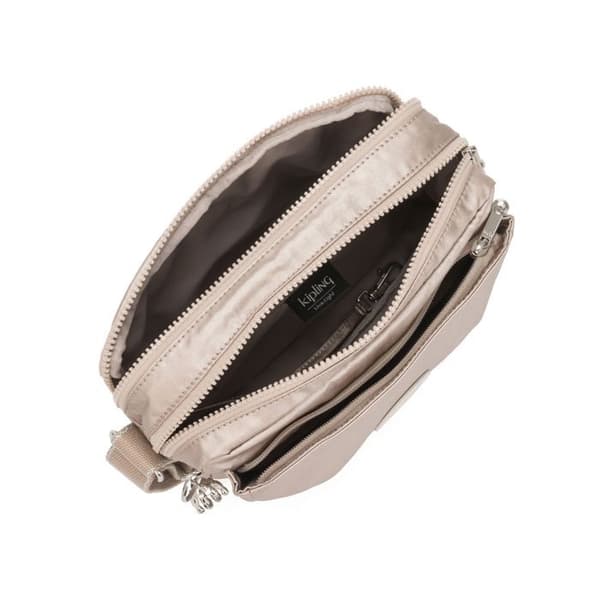 Crossbody axelväska - kipling - Basic Plus Abanu Crossbody M - Beige - 100% polyamid - 245 g