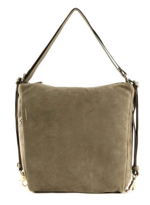 Axelväska med rem - MANDARINA DUCK - Mellow Velvet Crossover - Kalvskinn - Brun - 31,5x35x10cm