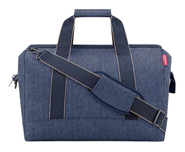 Axelväska - reisenthel - Allrounder L - Fiskbensmönster Mörkblå - 30L - Unisex
