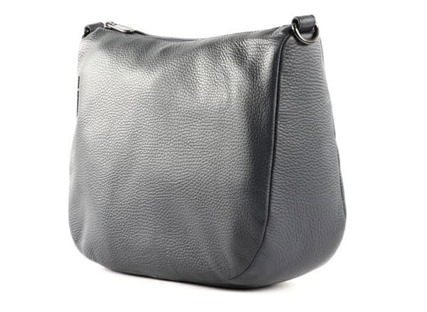 Axelväska - MANDARINA DUCK - Mellow Leather Hobo Bag - Koläder - Mörkblå - 29x22x11 cm