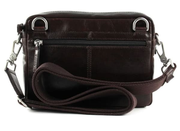 Axelväska - PICARD - Buddy Clutch och Crossbody - Buffelskinn - Brun - 24x17x7 cm