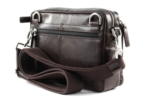 Axelväska - PICARD - Buddy Clutch och Crossbody - Buffelskinn - Brun - 24x17x7 cm