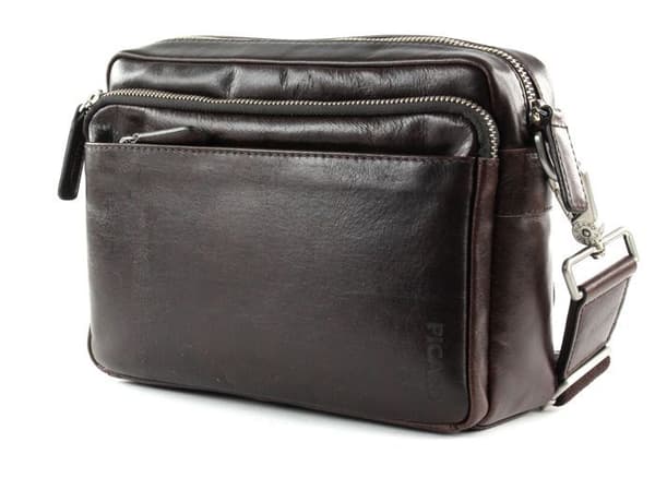 Axelväska - PICARD - Buddy Clutch och Crossbody - Buffelskinn - Brun - 24x17x7 cm
