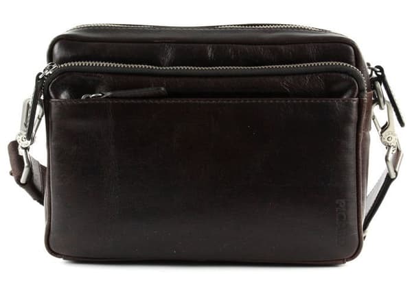 Axelväska - PICARD - Buddy Clutch och Crossbody - Buffelskinn - Brun - 24x17x7 cm