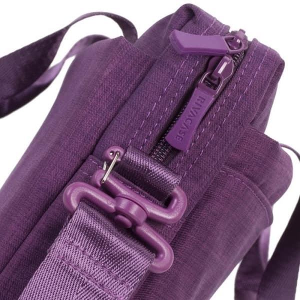 RIVACASE 15,6" Notebook/Bärbar datorväska/Bärbar handväska/axelväska Biscayne-serien med flera fickor – lila