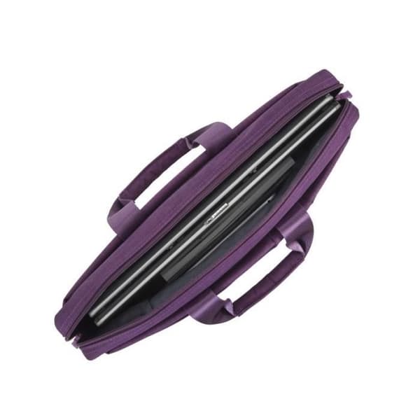 RIVACASE 15,6" Notebook/Bärbar datorväska/Bärbar handväska/axelväska Biscayne-serien med flera fickor – lila