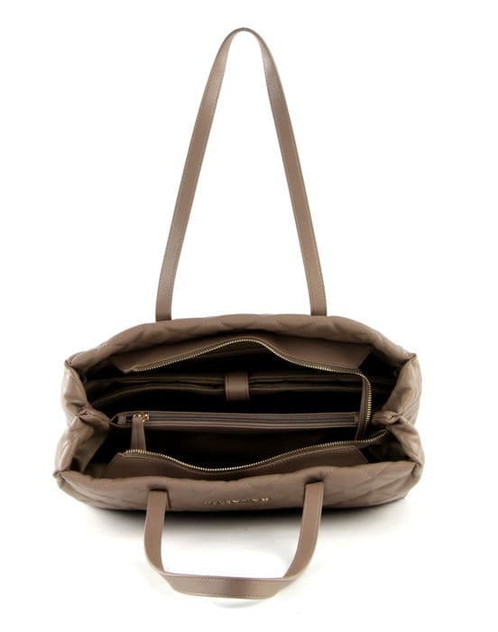 Axelväska - VALENTINO - Ocarina Tote - Brun - Quiltad design - 39x28x16 cm