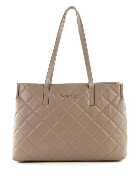Axelväska - VALENTINO - Ocarina Tote - Brun - Quiltad design - 39x28x16 cm