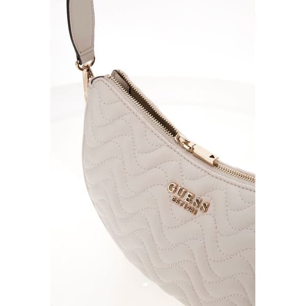 GUESS Axela Skulderväska i kräm för kvinnor - Melisandra Top Zip Skulderväska Shell 309907