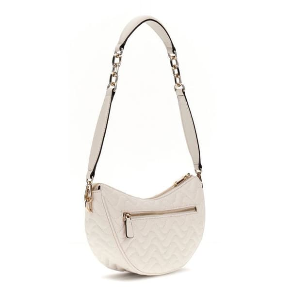 GUESS Axela Skulderväska i kräm för kvinnor - Melisandra Top Zip Skulderväska Shell 309907