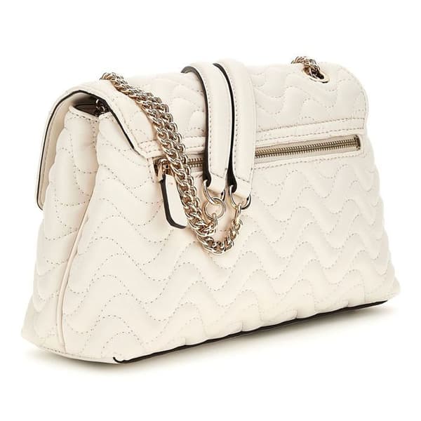 GUESS Axelficka i krämfärg för kvinnor - Melisandra Convertible Xbody Flap Bag Shell 309958