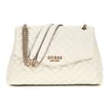 Miniatyrbild 1 av 2: GUESS Axelficka i krämfärg för kvinnor - Melisandra Convertible Xbody Flap Bag Shell 309958