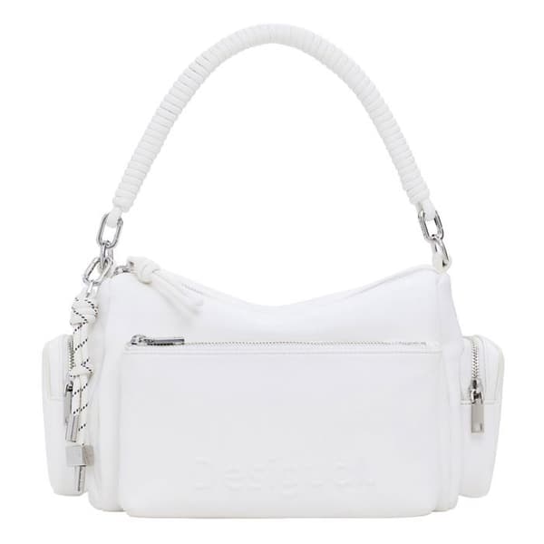 Desigual axelväska vit för kvinnor - Half Banana Handbag 310871