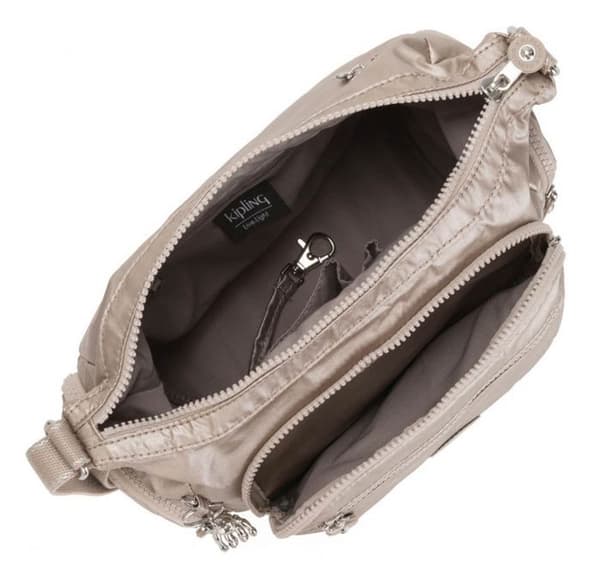 Crossbody axelväska - Kipling - Basic Plus Gabbie S - Beige - 100% polyamid - 380 g
